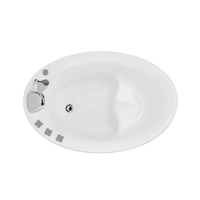 Empava 48" x 32" Freestanding Air Acrylic Bathtub with Faucet and